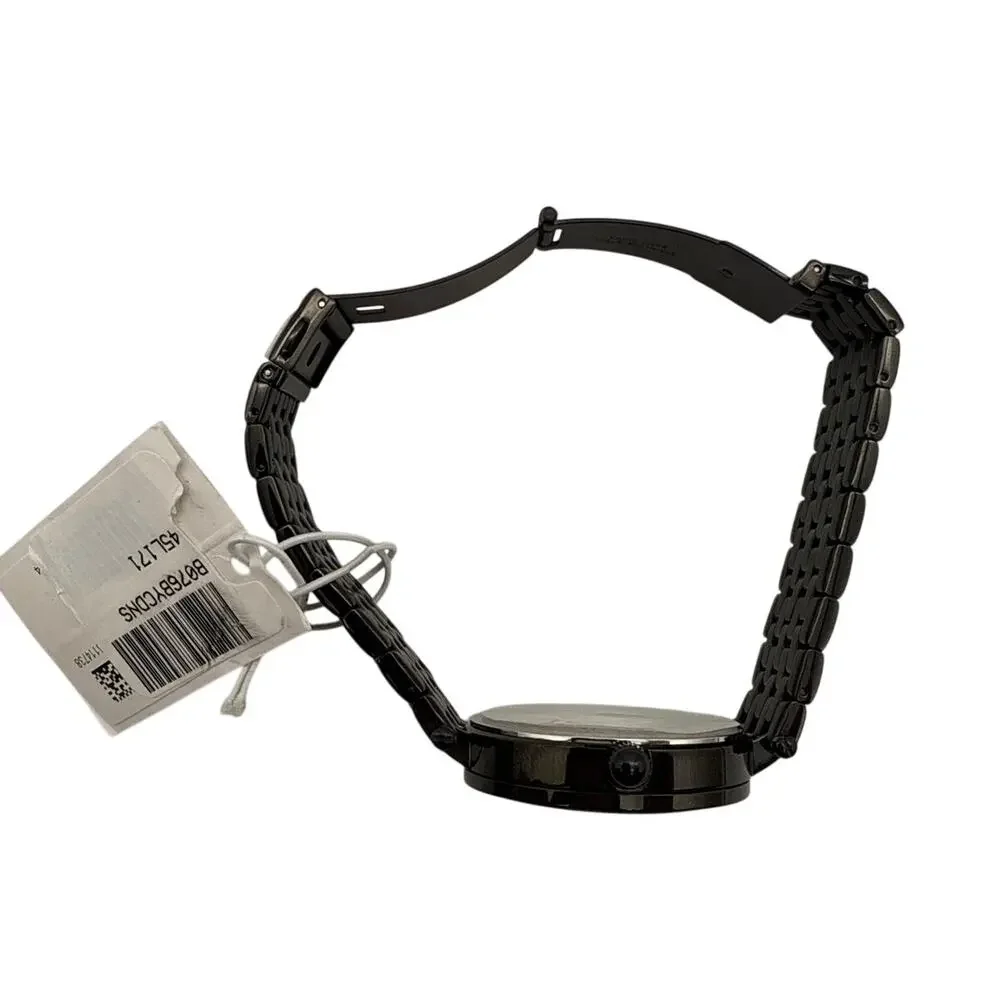 Caravelle by Bulova Bracelet‎ Watch Modern 45L171 Black Pavé Stainless Steel